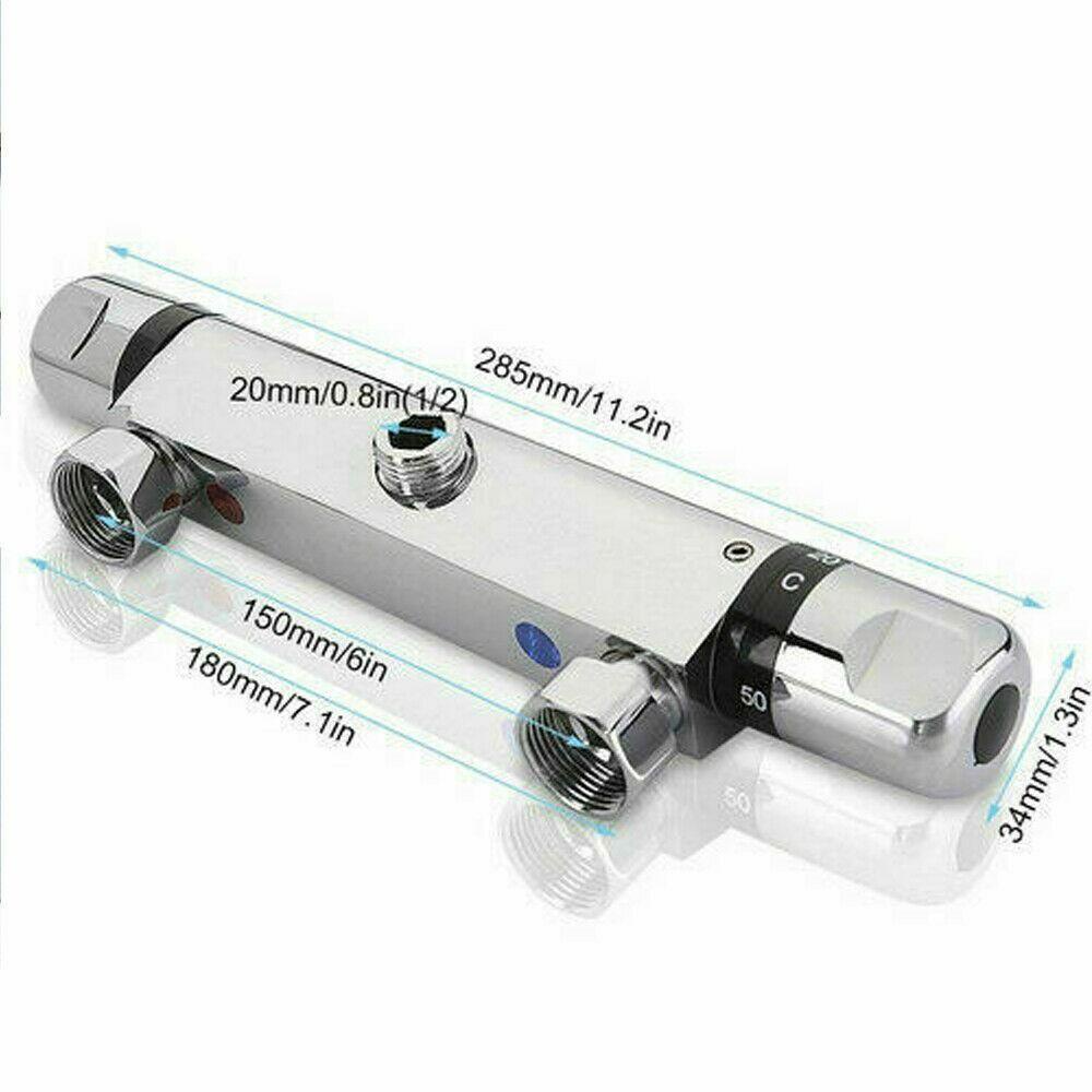 Populer Thernostatic Shower Mixer Panas Dingin Dua Pegangan Yang Dipasang Di Dinding Katup Keran Bar