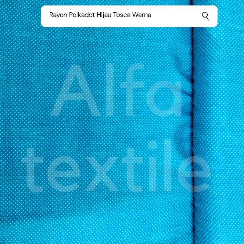 Kain Rayon Motif Polkadot Warna Hijau Tosca Lebar dan Merah 150 Cm