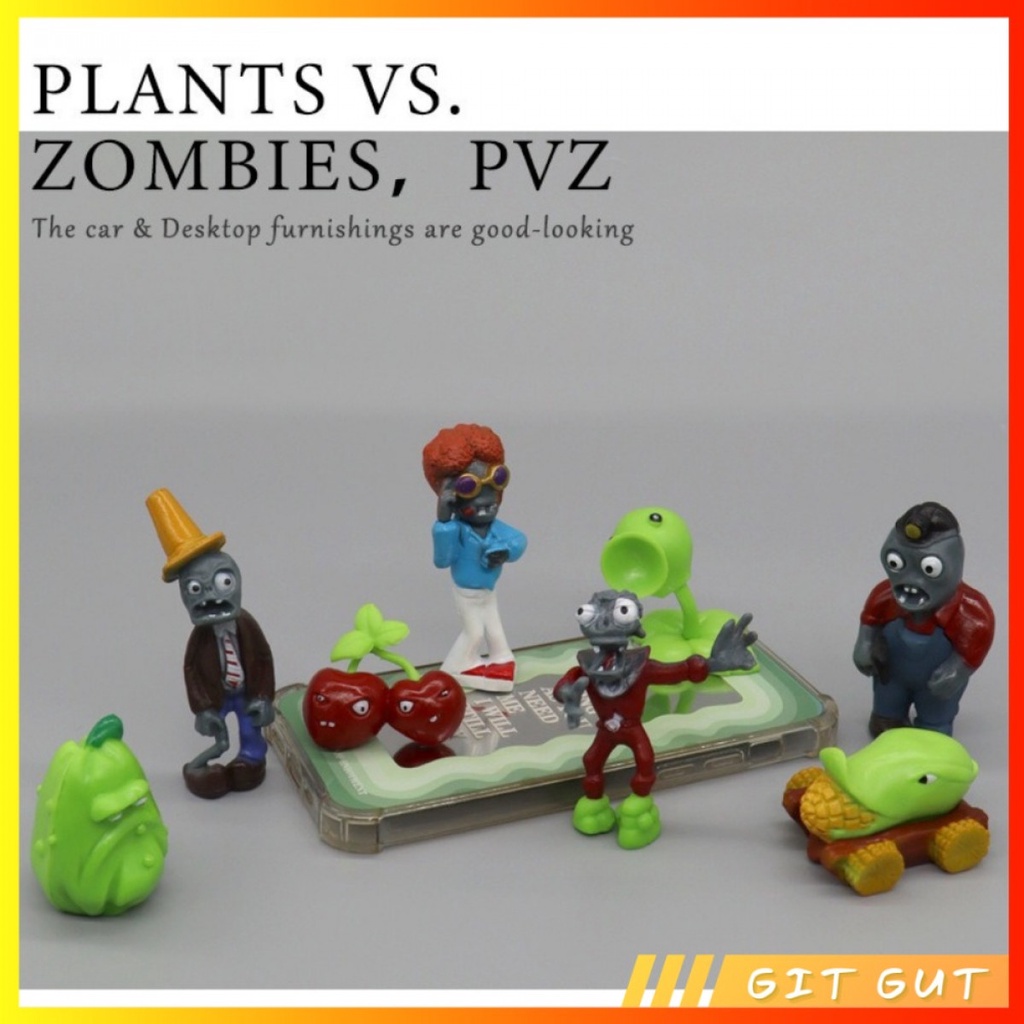 Action Figure Pajangan Mainan PVZ Plants Vs Zombies Set 8 Pcs