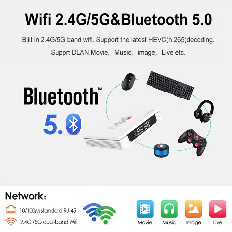 M96 W2 - Android 11 Smart TV Box 4K UHD - RAM 4GB ROM 32GB