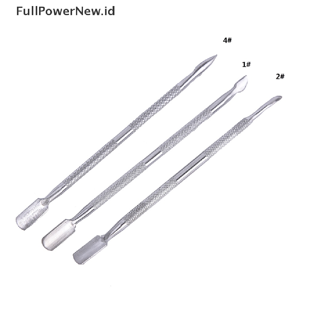 Power Stainless steel Alat Nail Art Manicure Pedicure Pendorong Kutikula Trimmer Remover ID