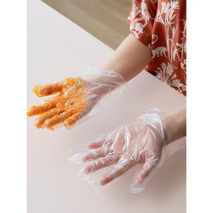 Hand Glove Dapur Transparan/ Sarung Tangan Plastik 100PCS (50PSG)/ Sarung Tangan Steril Sekali Pakai