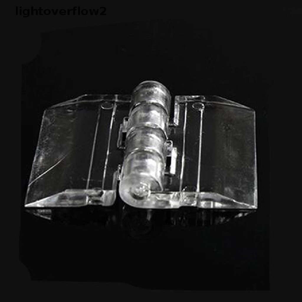 [lightoverflow2] 10pcs Engsel Lipat Akrilik Bening Tahan Lama Transparan Plexiglass Hinge 5ukuran  [ID] Baju Kaos Distro Pria Wanita Lengan Panjang [ID]