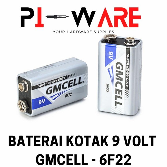 GMCELL Baterai Kotak / Petak 9V Extra Heavy Duty 9 Volt 6F22