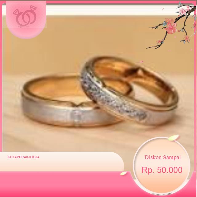 Cincin nikah couple model custem CINCIN KAWIN PERAK COUPLE LAPIS EMAS RHODIUM By- Kotaperakjogja