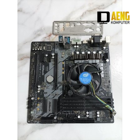 Motherboard Mainboard Mobo PC Gaming Gen 8 ASRock Z370M Pro 4 Paket Prosesor intel Core i5 8600k Dua