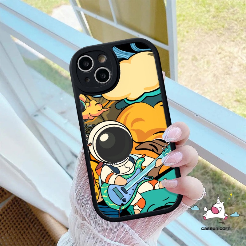 Kartun Astronot Ponsel Case Untuk Infinix  Smart 5 6 Hot 9 11 10 Play 10s 10T 11s Hot 10 Lite Note 8 Trendi Merek NASA Lembut Tpu Silicon Penutup Belakang