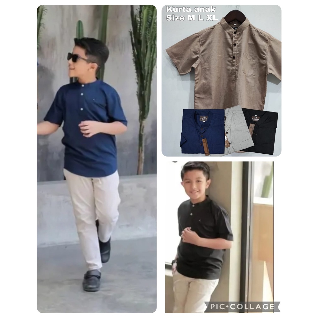 atasan koko kurta polos anak tanggung / koko polos anak / atasan koko kurta anak / koko qurta anak t