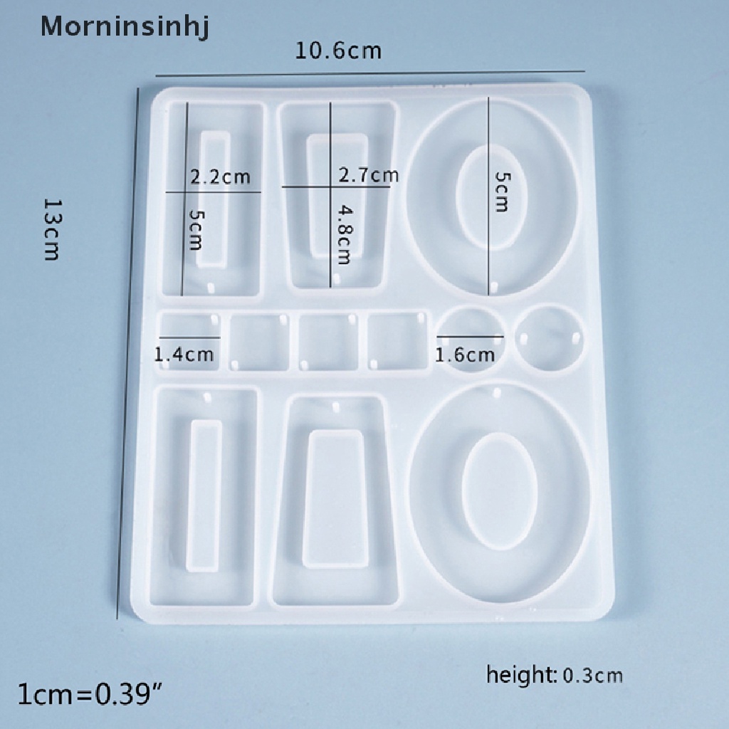 Mornin Silikon Anting Liontin Perhiasan Resin Cetakan Casg Cetakan Alat DIY Epoxy Membuat id