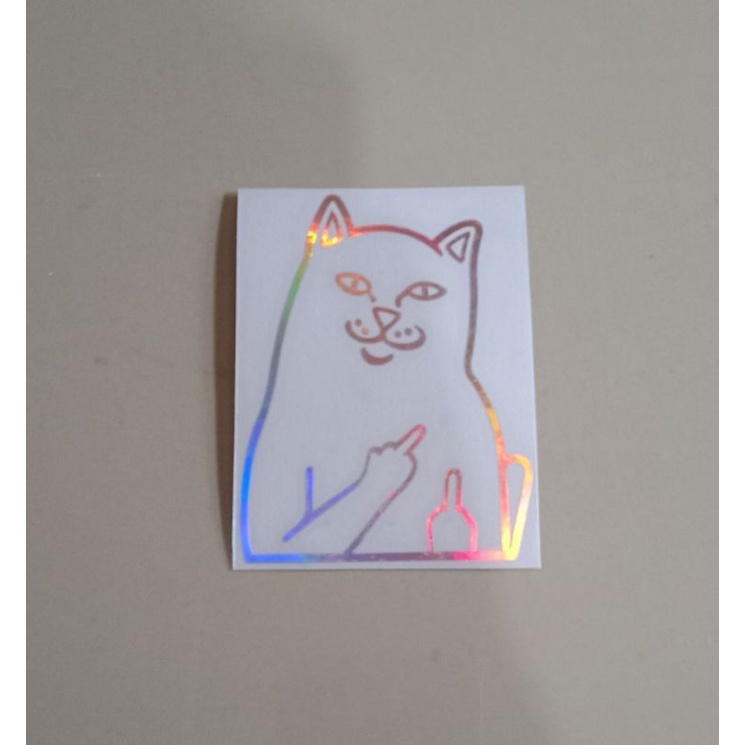STICKER CUTTING ANIMASI KUCING LUCU STICKER MOTOR MOBIL LAPTOP