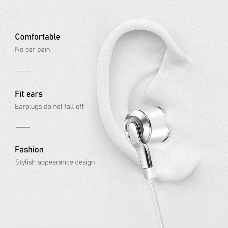 H8 Earphone Kabel In-ear Bass Kuat Kawat Kontrol 3.5mm Sport Earbuds Headset Gaming Untuk Ponsel