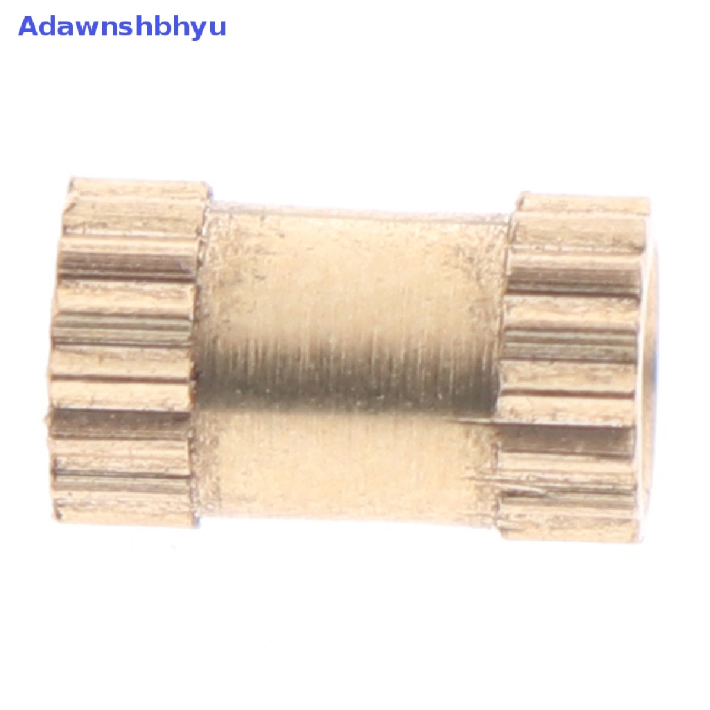 Adhyu 100pcs M3 nut Injection Moulding Kuningan Knurled Drat Sisipan Mur ID