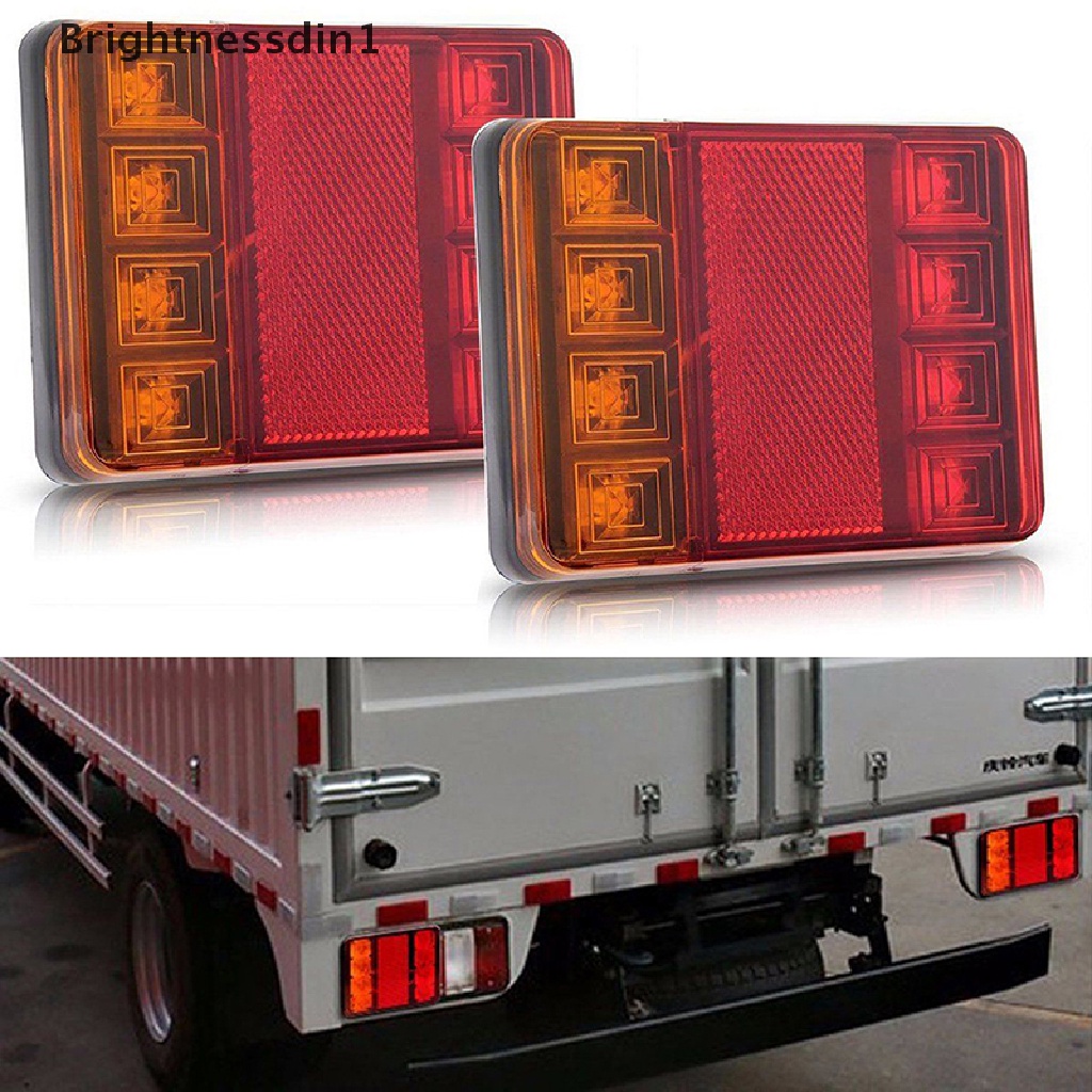 [Brightnessdin1] Lampu Trailer Waterproof 8lampu Ekor Belakang 12V DC Mobil Truk Perahu Caravan Boutique