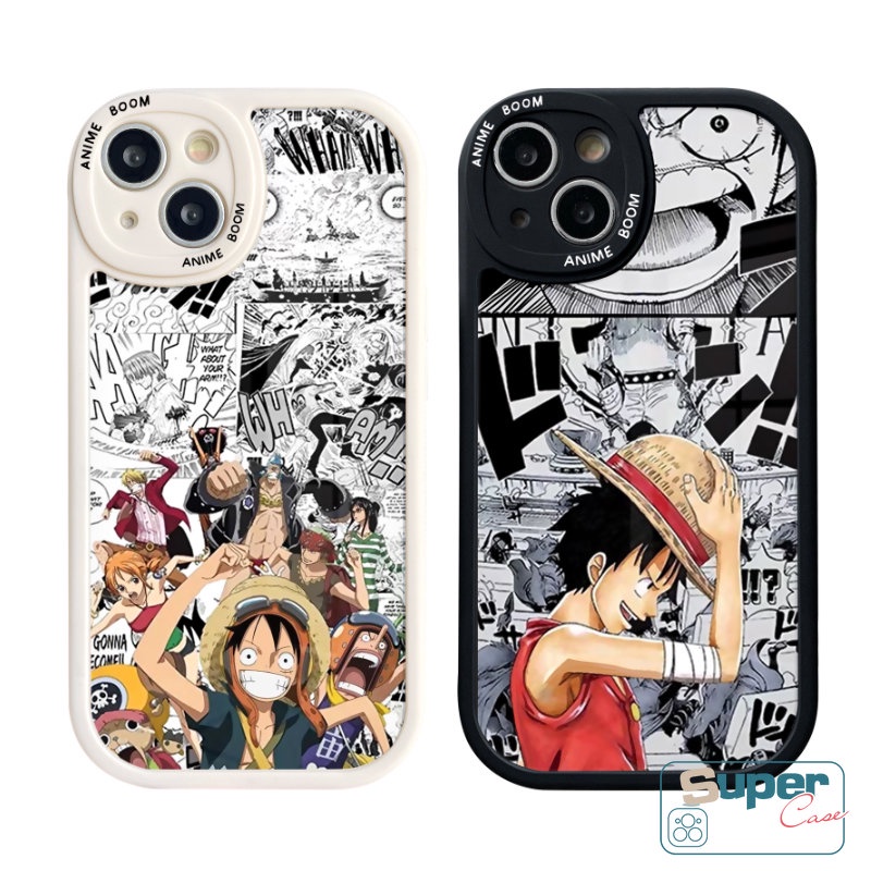 Casing Luffy Trendy Oppo A57 A17K A15 A16 A17 A54 A95 A78 A58 A5 A5s A12 A9 A77s A7 A96 A74 A76 A55 A3S A16K A31 A16E A53 A92 A1K Reno 8T 5F 5 7 8 Anime Kartun One Piece Sarung Soft Case