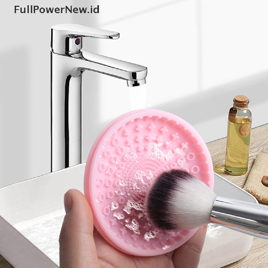 Power Silicone Makeup Brush Cleaner Pad Alat Alas Pembersih Papan Scrubber Cuci ID