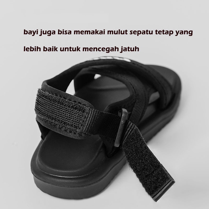 Sandal Anak Impor Nyaman Ringan Desain Sederhana Bawah Tebal Non-slip Sepatu Pantai Anak Desain 1-5 Tahun Sandal Anak