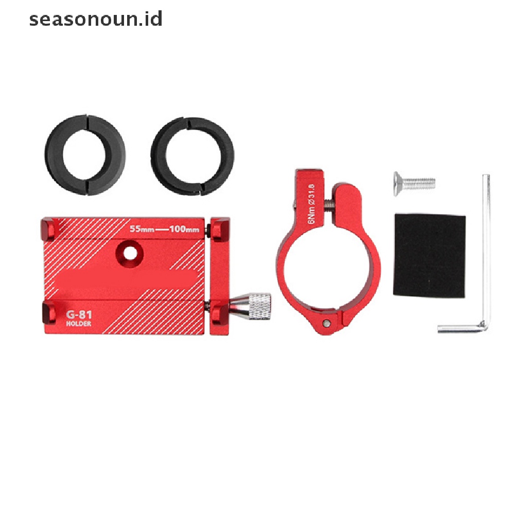 Seasonoun Penahan Ponsel Sepeda Paduan Aluminium Navigasi Universal Phone Holder.