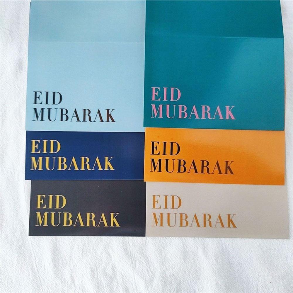 Lanfy Kartu Dan Amplop Lebaran set 6Pcs/set Sahabat Kartu Ucapan Islami Eid Mubarak Kartu Eid Mubarak Dengan Amplop