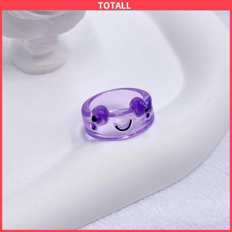 COD Katak Resin Cincin Warna-warni Kepribadian Hewan Kartun Cincin Jari Lucu-Totall