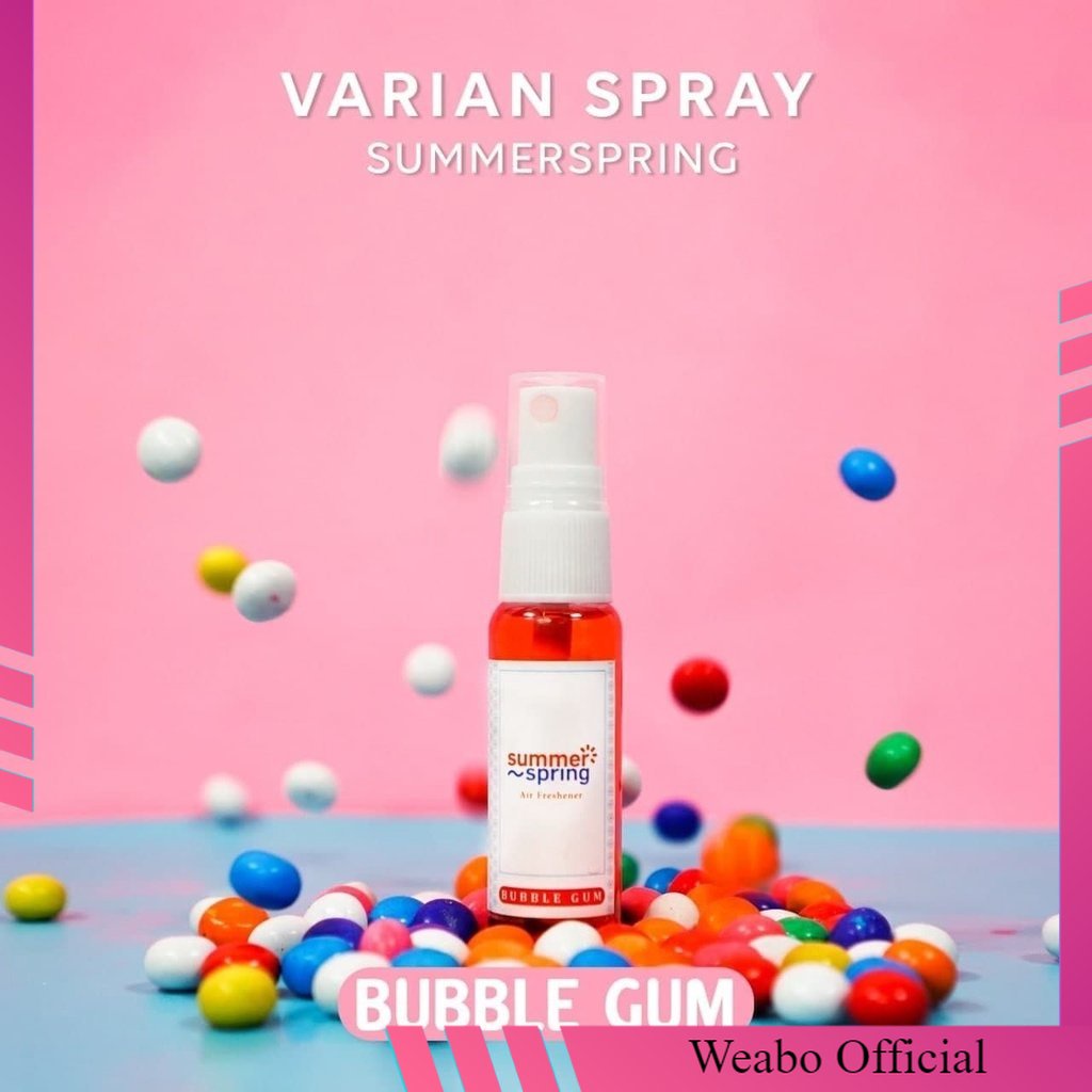 Summerspring Pengharum Spray Bubble Gum | Sweet & Fresh Series | Pengharum Ruangan/AC/Toilet/Kamar T