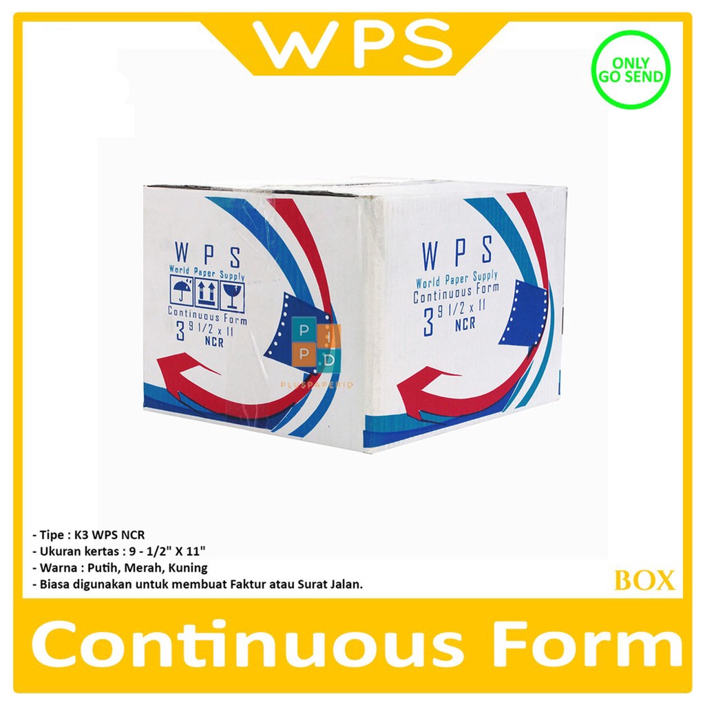 

WPS Continous Form 3 Ply 9 1/2 x 11 Ncr - Box