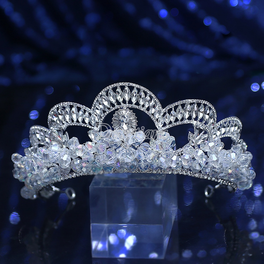 Fashion Bride Silver Wedding Gift Crown Temperament Wedding Dress Headwear Rhinestone Crown Jewelry