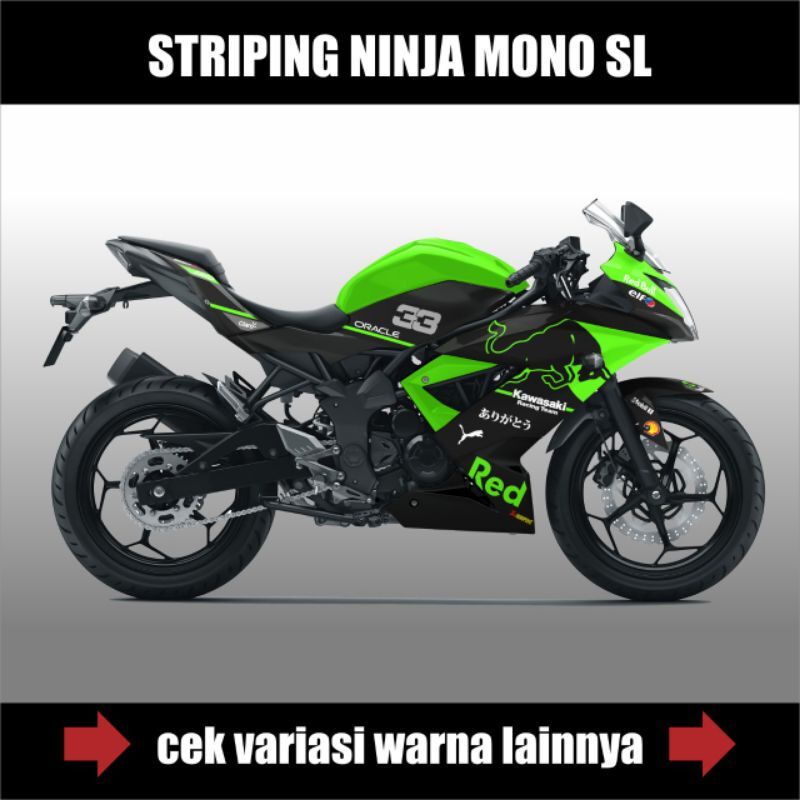 Striping Kawasaki Ninja 250 Mono SL / Stiker Motor Ninja Mono Sl Variasi Custom