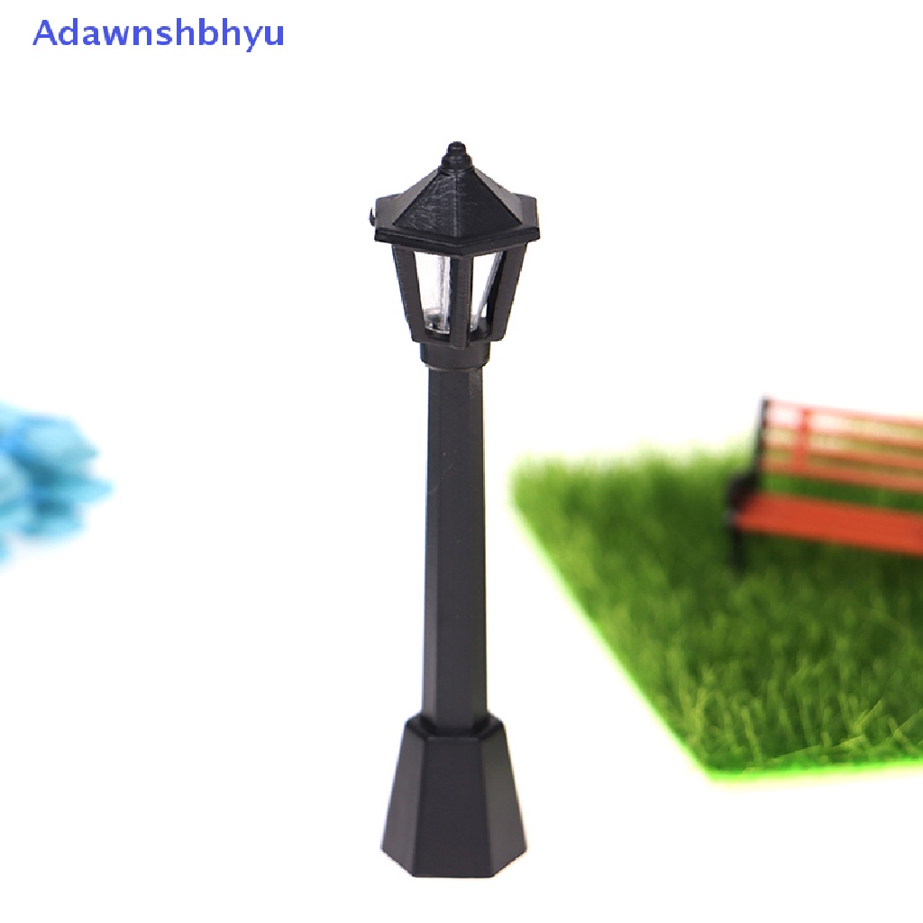 Adhyu 7pcs/set 1/12 Dollhouse Miniature Lawn Street Lamp Park Chair Railing Decor Toy ID