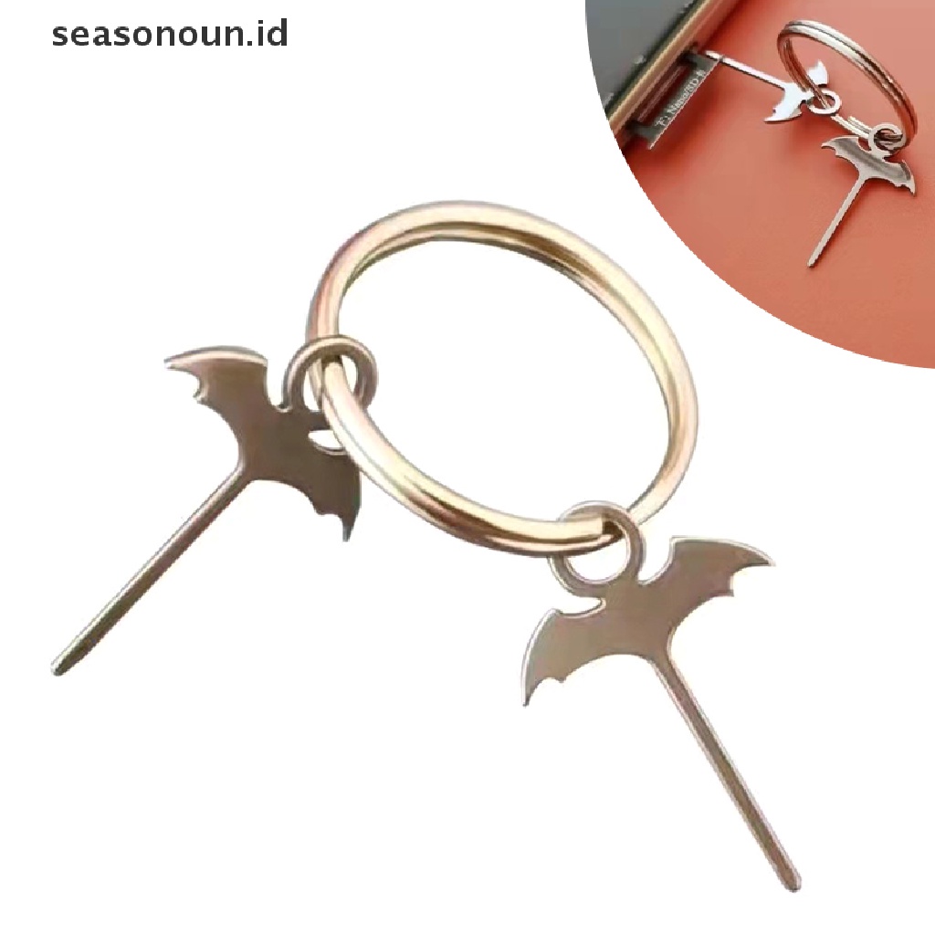 IPHONE Seasonoun 2Pcs/Set Nampan Kartu Sim Stainless Steel Dipanjangkan Universal Bat Thimble Untuk Iphone12 13 Untuk Produk Digital Ponsel Huawei.