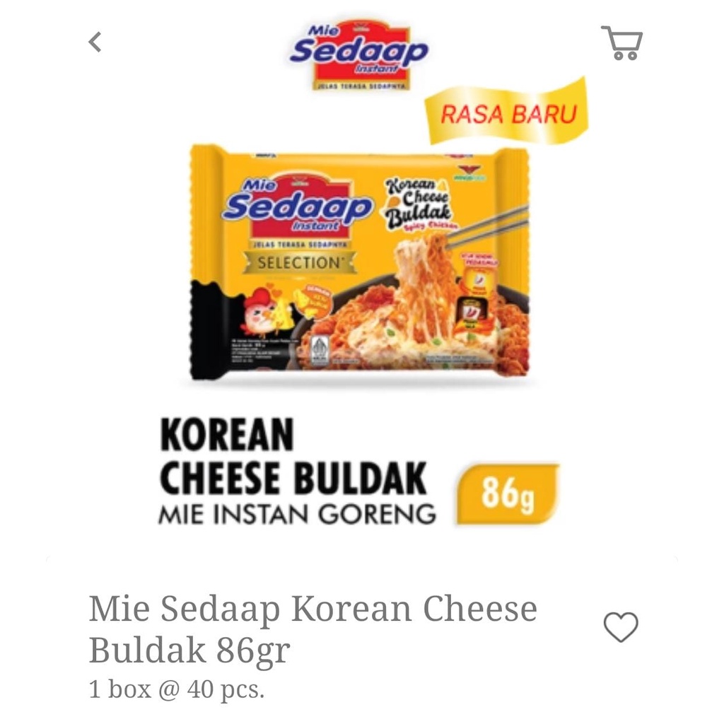 

MIE SEDAAP KOREAN CHEESE BULDAK