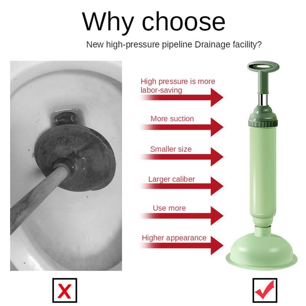 Solighter Toilet Plunger Dengan Sucker Drain Clean Supplies Anti Sumbat Pembersih Saluran Air Bathtub Shower