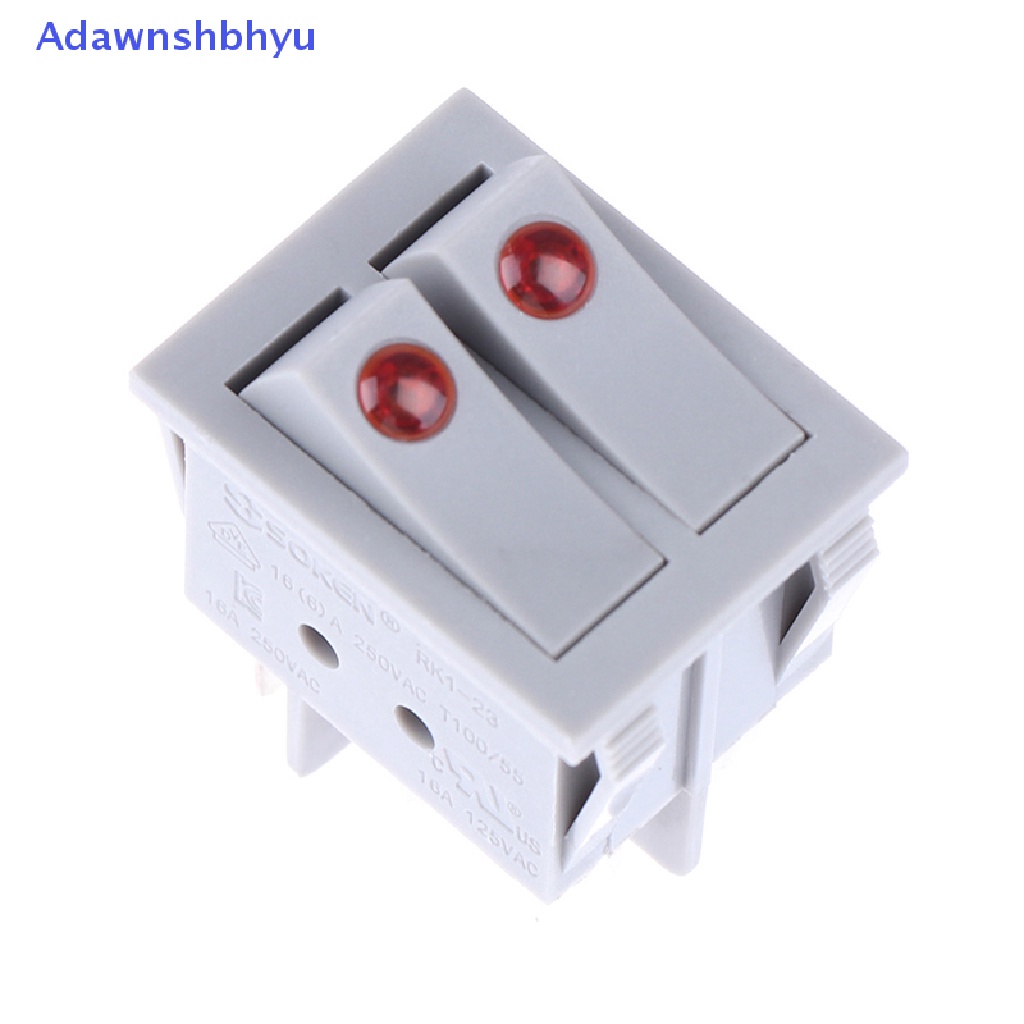 Adhyu New Saklar Tombol Ganda Rocker Switch Untuk Penghangat Pemanas Minyak Dengan Lampu On-Off ID