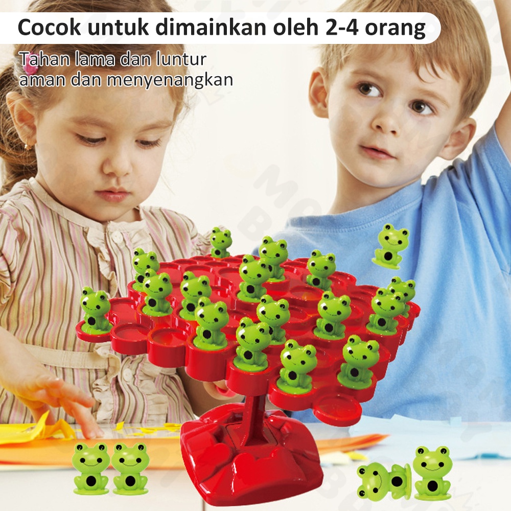 Mamibayi Mainan Edukasi Anak pohon keseimbangan katak permainan interaktif board game