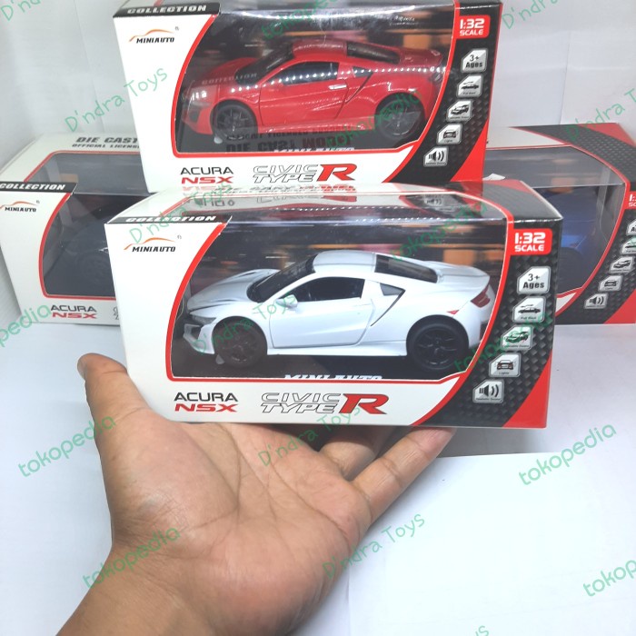 DIECAST MINIAUTO Honda ACURA NSX - Miniatur Mobilan Sport Honda Acura - Putih