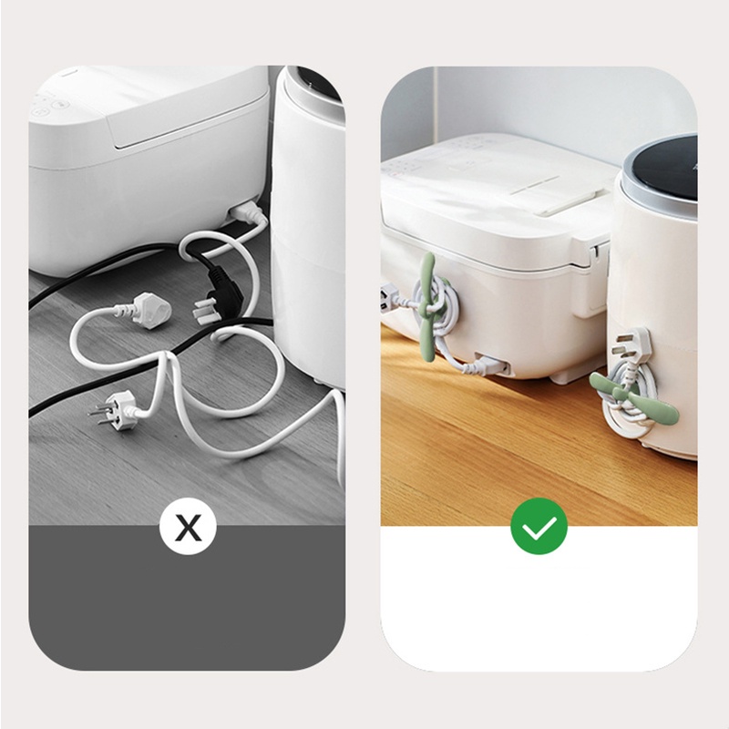 Abs Organizer Kabel Listrik Portabel Rumah Tahan Lama/Colokan Kawat Nyaman Plastik Berliku Rak Penyimpanan Kabel Data Klip Pengikat