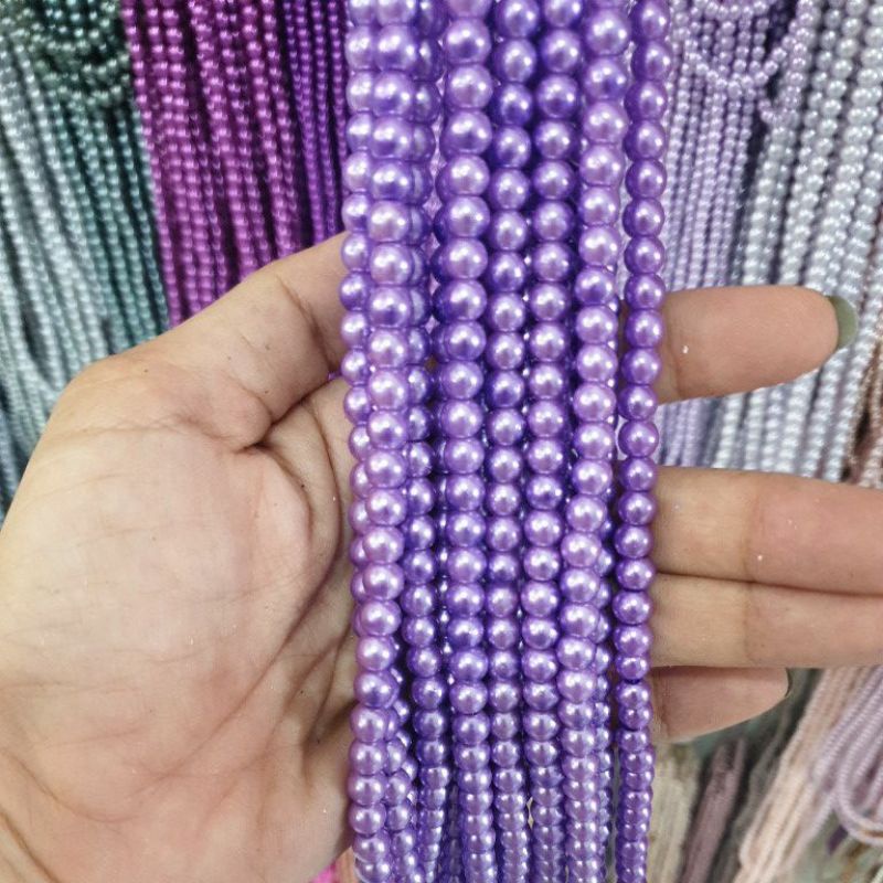 MUTIARA SINTETIS BERAT MUTIARA JAHIT 8 MM PER PACK BESAR (15 KALUNG) KUALITAS BAGUS KILAU