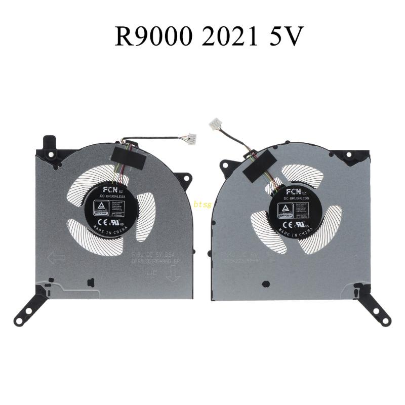 Btsg Kipas Kartu Grafis Laptop GPU CPU Cooling Fan Radiator Untuk R9000 2021 5V Notebook