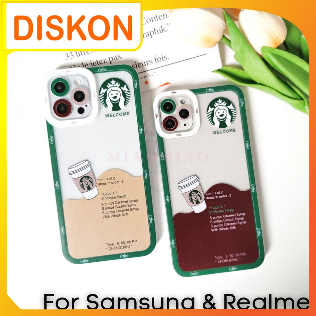 Softcase Casing Case Motif STARBUCKS For HP SAMSUNG J2 PRIME A03 A03S A22 4G M22 4G A32 4G A52 4G 5G