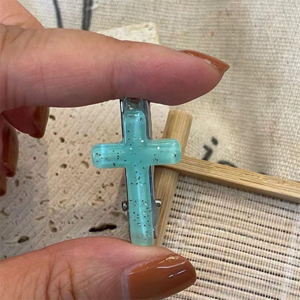 Agustinina Jepit Rambut Silang Shiny Retro Simple Kecil Hairpin Bintang Poni Klip Duckbill Klip Bentuk Geometri Aksesoris Rambut Perempuan