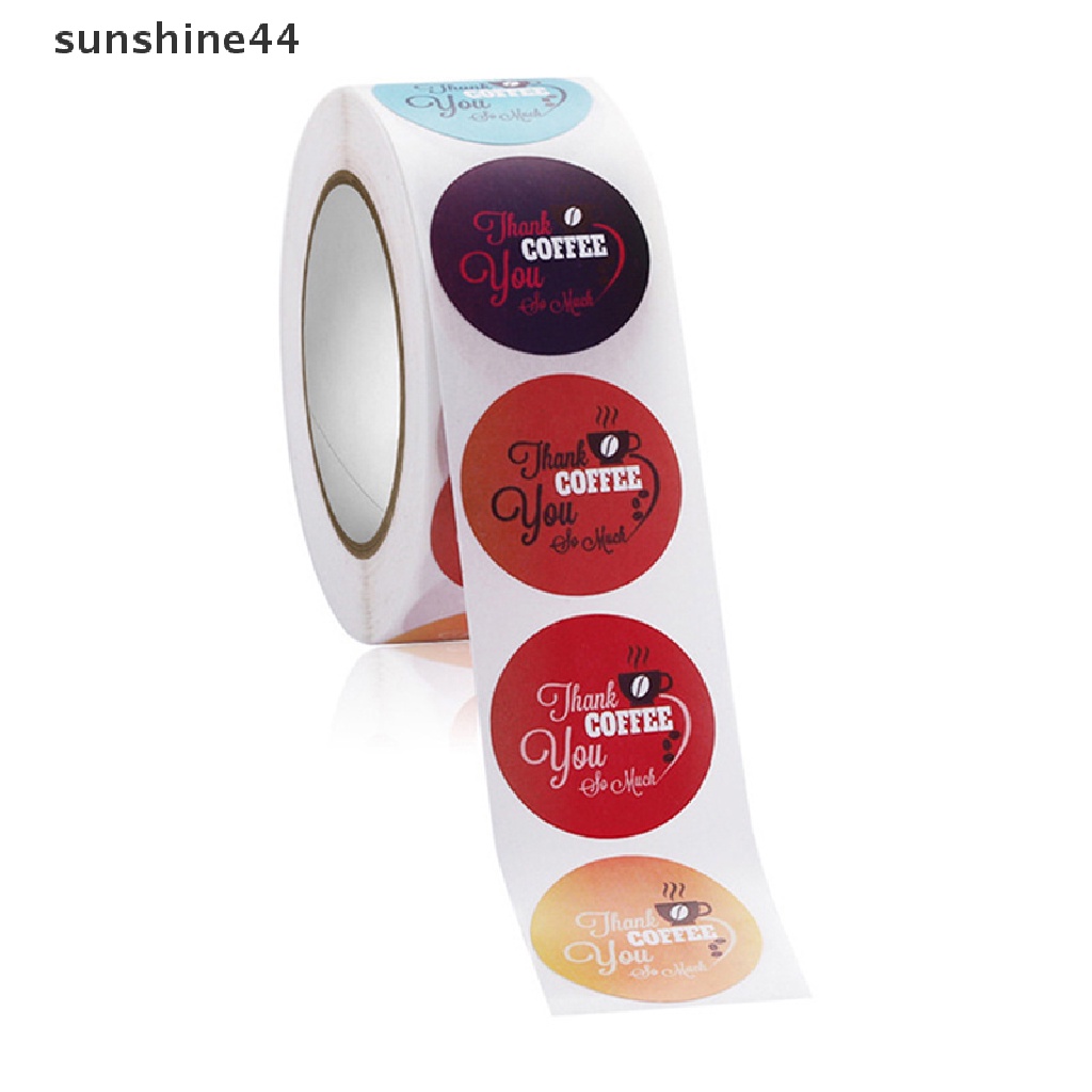 Sunshine 500 Pcs Honey Bee Thank You Stiker Hari Lingkaran Roll Seal Label Kertas Wedding ID