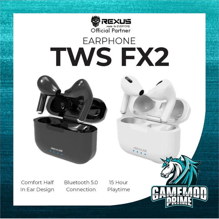 TWS Earphone Wireless Bluetooth Rexus FX2