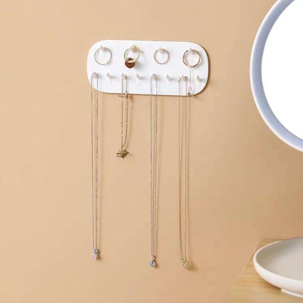 [Elegan] Rak Display Perhiasan Pastable Berguna Praktis Perhiasan Fotografi Props Anting Holder Bracket Hadiah Gadis Perhiasan Plastik Dinding Gantungan Kalung Holder