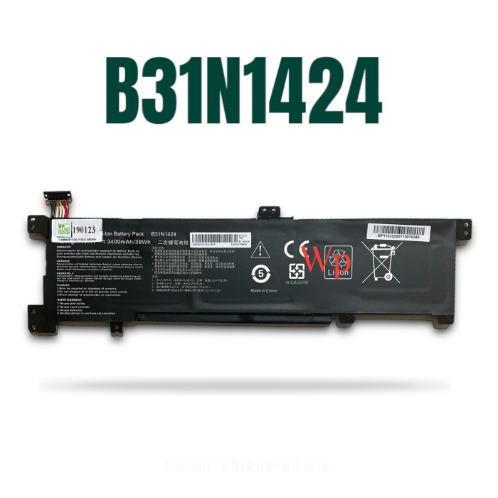 Baterai Asus K401 K401U K401L K401UQ K401LB K401UB K401LB5200 B31N1424