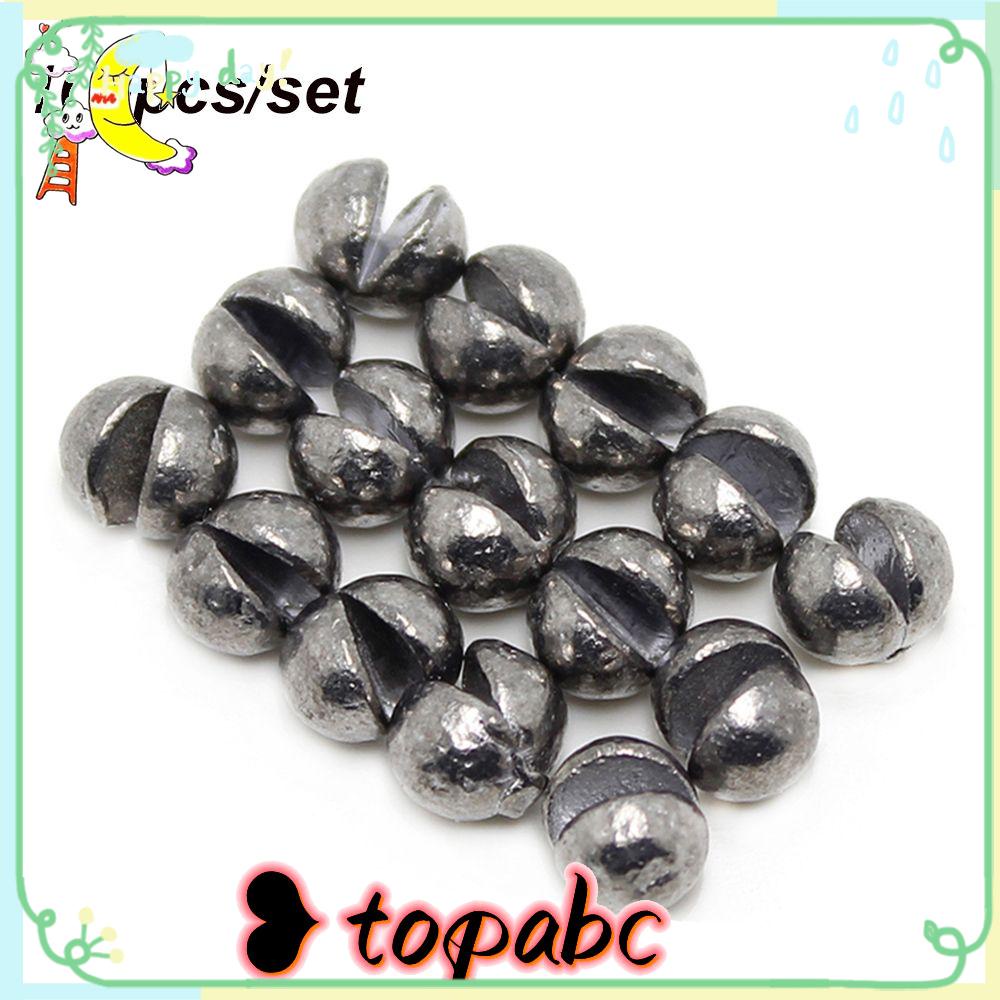 Top 100Pcs Memancing Timbal Jatuh Tembakan Bulat Garis Berat Tambahan Konektor Kait Sinkers