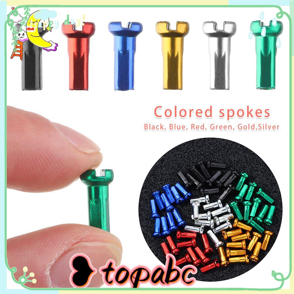 Top 10/20/50pcs Wheel Spoke Nipples Sepeda Gunung 14mm Alloy Anodized Aksesoris Roda Sepeda