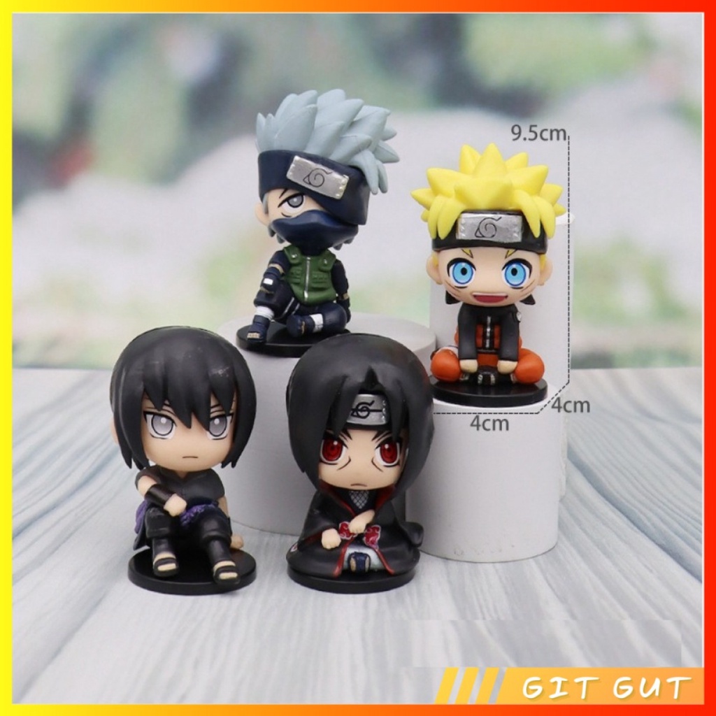 Action Figure Pajangan Mainan Naruto Shippuden Kakashi Sasuke Sitting