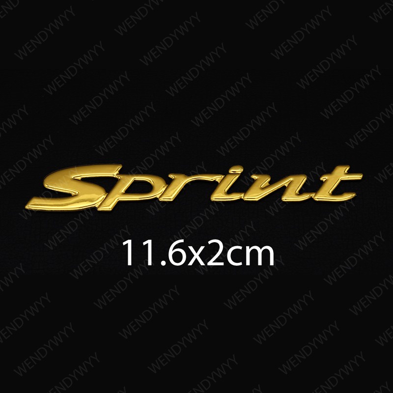 Logo Emblem Sprint 3D Soft Stiker Hias Warna Silver Gold Hitam Merah Untuk Semua Model Vespa Motor