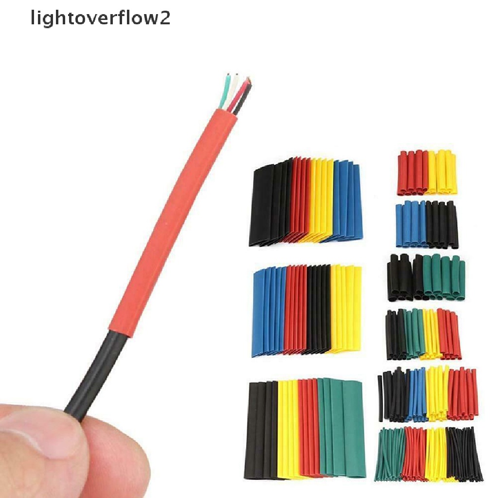 [lightoverflow2] 164pcs Heat Shrink Tubing Insulated Shrinkable Tube Wire Cable Sleeve Kit [ID]