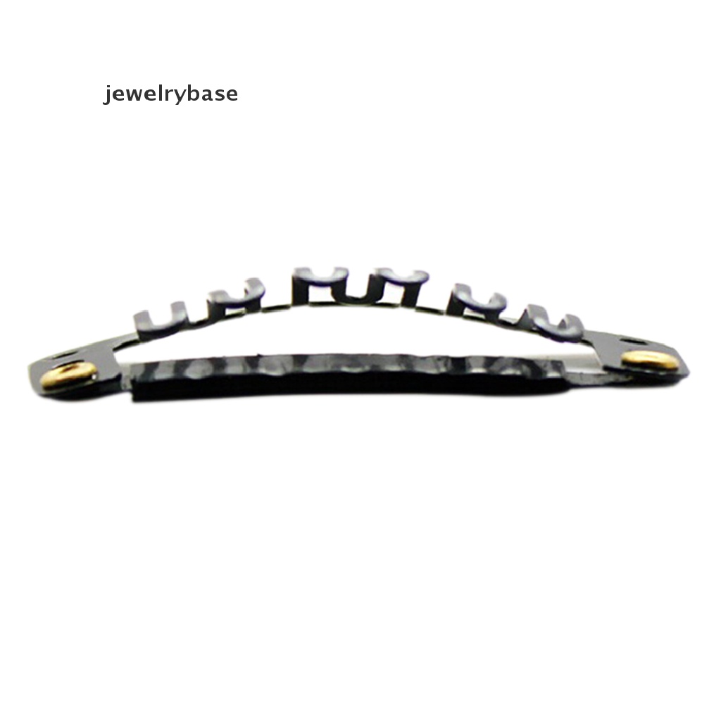 [jewelrybase] 50pcs 28mm Hitam Bentuk U Snap Metal Klip Untuk Ekstensi Rambut Pakan Clip-on Wig Butik