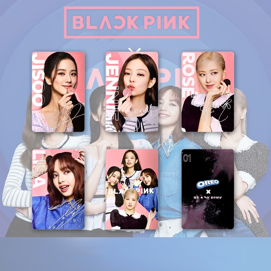 5pcs/set Blackpink Dengan Photocard OREO ROSÉ JISOO LISA JENNIE Lomo Card Koleksi HD Untuk Blink Blackpink